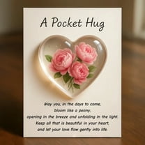 Small Mini Gifts Crystal Pocket Hug, Greeting Cards Holiday Pocket Hug, Pockets Hugs Gifts Greeting Cards, Pocket Hug Cards Pocket Ornaments(1pcs)