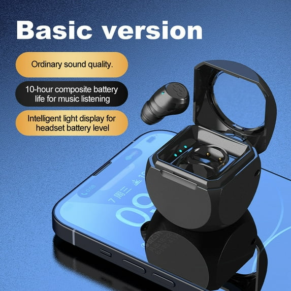 Small Mini Invisible Earbuds for Work Wireless Bluetooth Tiny Low Profile Micro Smallest Discreet Earbuds Hidden for Work Small Ear Buds Tiny Mini Invisible Headphones Discreet Hidden Headphones