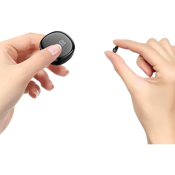 Small Mini Invisible Earbuds for Small Ears, Low Profile Discreet Sleeping Earbuds for Work Sleep, Invisible Headphones Buds, Black