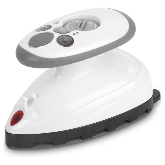 Small Mini Iron - Dual Voltage Compact Design, Great for Travel - Non-Stick Ceramic Soleplate - Dry or Steam Ironing - Extra-Long Power Cord – Heats Rapidly in 15 Seconds