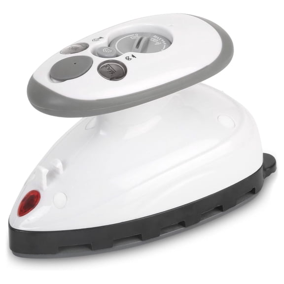 Small Mini Iron - Dual Voltage Compact Design, Great for Travel - Non-Stick Ceramic Soleplate - Dry or Steam Ironing - Extra-Long Power Cord Heats Rapidly in 15 Seconds