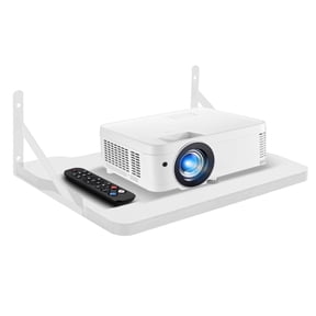 Small Mini Projector Shelf/Projector Wall Mount Floating Shelf/Router Shelf/Modem Cable Box Shelf/Projector Rack Holder/Projector Mount White