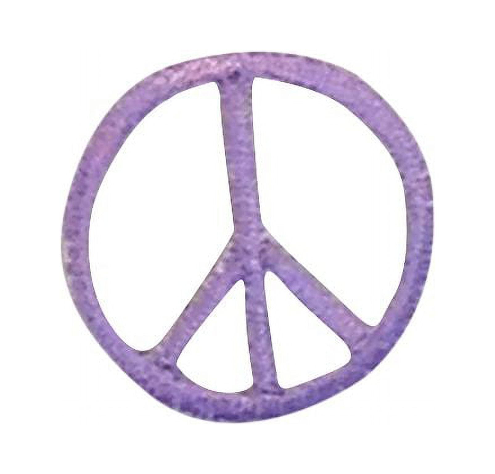Peace sign, blue eye & red heart iron on fabric embroidered