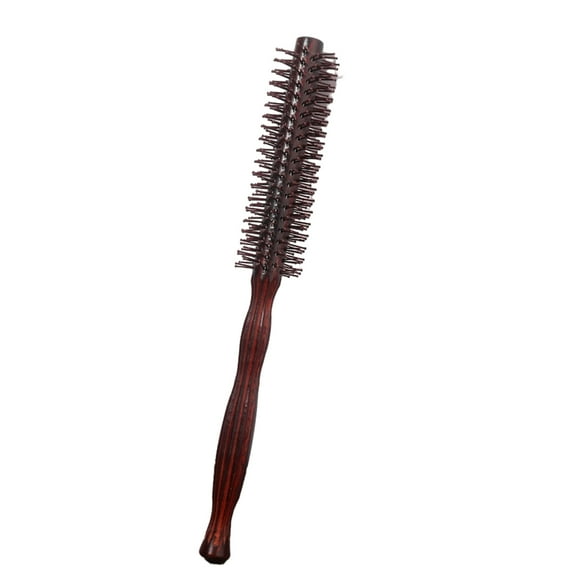 Small Mini Round Hair Brush Nylon Bristles,Short Hair Blow Drying Styling Roll Hairbrush