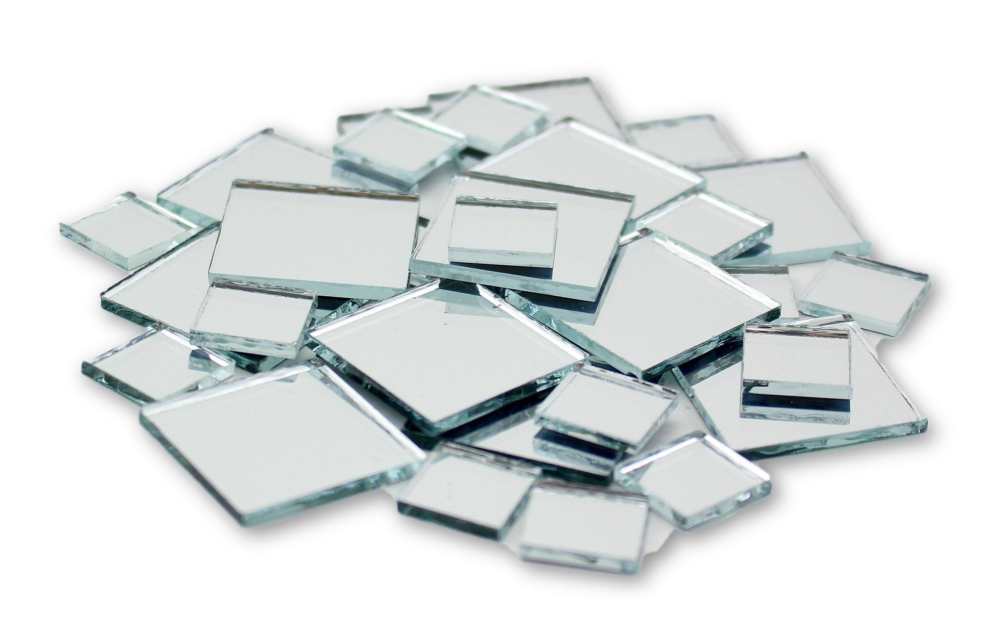 Set of 400 Pcs Small Round Glass Crafts, Real Glass Mirror Mosaic Tiles  (1x1cm)