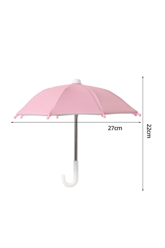 Pink Mini Sunshade Umbrella Art Deco Small Parasol Portable Travel Umbrella For Sun Rain