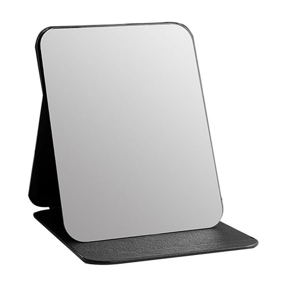 Small Mirrors,Desk Mirror,Modern Folding Makeup Moirror Desktop Portable Beauty Mirror Small And Portable Allowing You To Stay Beautiful When Traveling Or Going Out(Black)