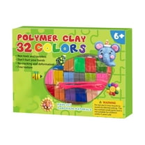 Small Modeling Clay Set, 32 Colors Safe Non-Toxic Oven Non Baking Dried Pottery Bake Polymer Clay Starter Kit for Beginners, Handmade DIY Material Package