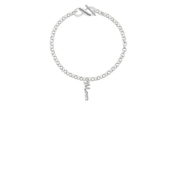 Small Mom Script Godmother Infinity Toggle Chain Bracelet