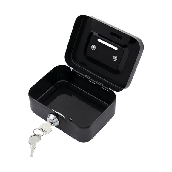 Small Money Box with Lock Metal Cash Box Piggy Bank with Lock ,Gifts for kids