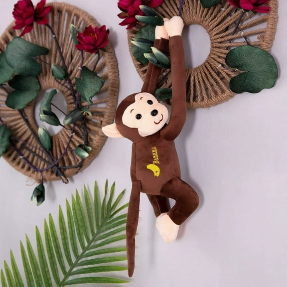 Small Monkey Plush Stuffed Animal Doll, Hanging Stuffed Animal Monkey Long Arm Monkey Doll Plush Toy Monkey