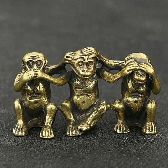 Small Monkey Statue Brass Monkey Figurine House Decoration Animal Figurines