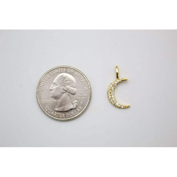 Small Moon Pendant 18K Gold Filled (A83)