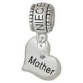 thumbnail image 1 of Small ''Mother'' Heart with Clear Crystal - Niece Charm Bead, 1 of 1