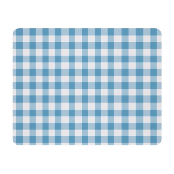 Small Mouse Pad Desk Pad, Office Mouse Mat Non-Slip Rubber Base, Mousepad for Computer Laptop 28x22cm,Blue Grid