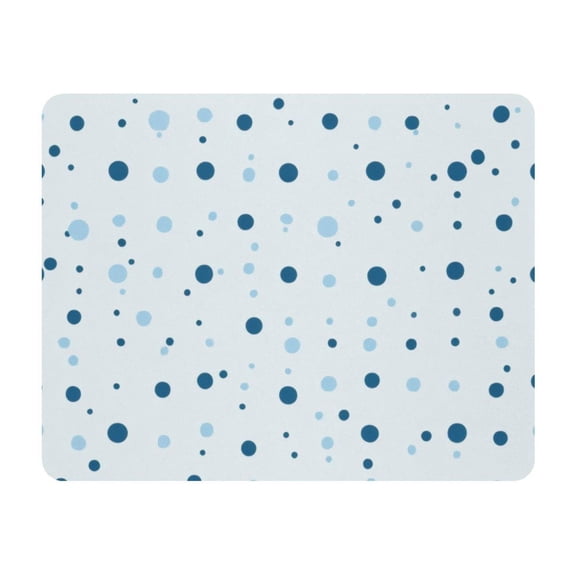 Small Mouse Pad Desk Pad, Office Mouse Mat Non-Slip Rubber Base, Mousepad for Computer Laptop 28x22cm,Blue Polka Dots