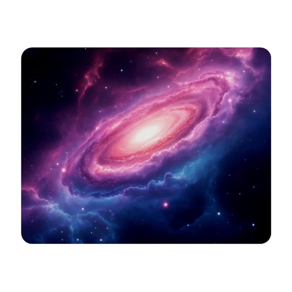 Small Mouse Pad Desk Pad, Office Mouse Mat Non-Slip Rubber Base, Mousepad for Computer Laptop 28x22cm,Fancy Purple Starry Sky