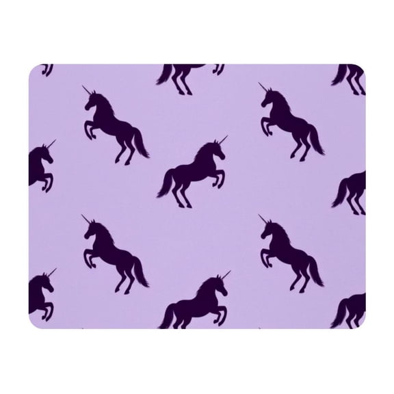 Small Mouse Pad Desk Pad, Office Mouse Mat Non-Slip Rubber Base, Mousepad for Computer Laptop 28x22cm,Purple Unicorn