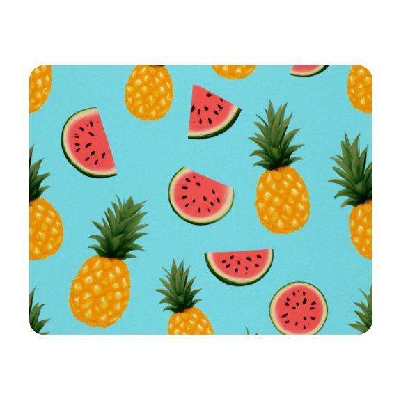 Small Mouse Pad Desk Pad, Office Mouse Mat Non-Slip Rubber Base, Mousepad for Computer Laptop 28x22cm,Summer Fruits Blue