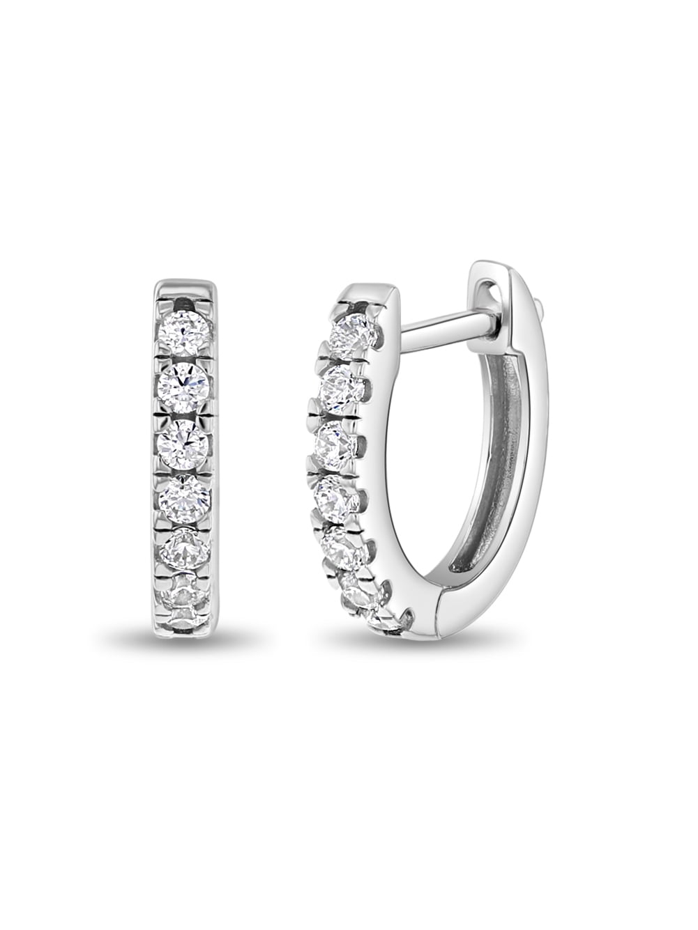 Small Multi CZ 9mm Kids Girls Earrings Hoop Safety Latch