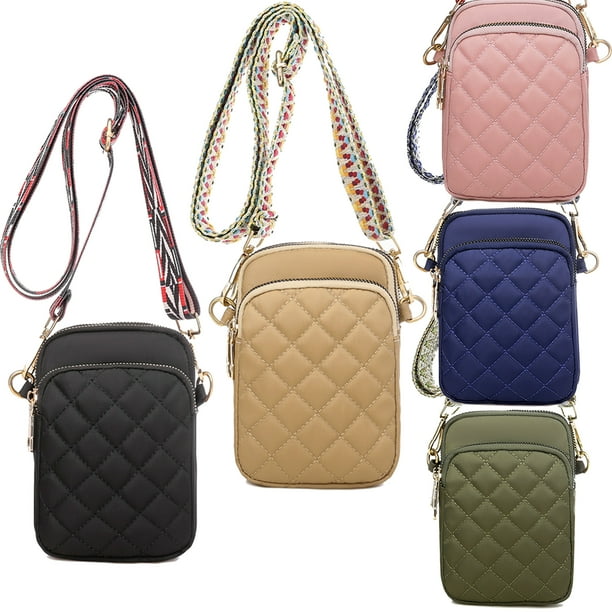 Small Multi Pockets Cell Phone Crossbody Bag Women Handbag Bag Shoulder Bag Black