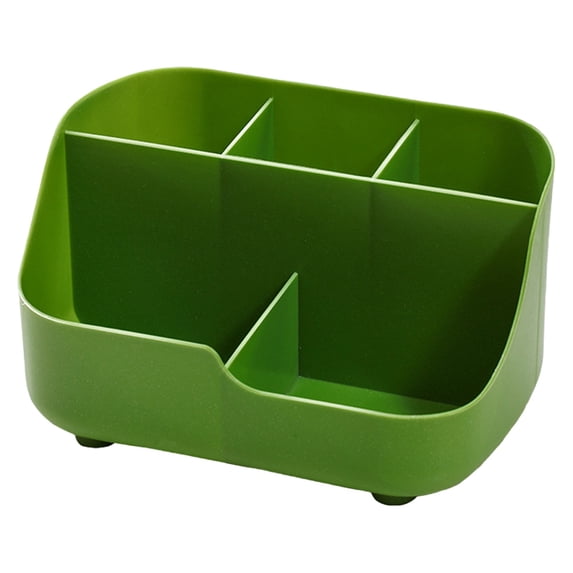 Small Multifunctional Plastic Organizer | Desk Caddy | Home Office Accessory Tray | Art Supply Holder | Pen Pencil Brush Compartment | Kitchen Bathroom Countertop Storage,Green