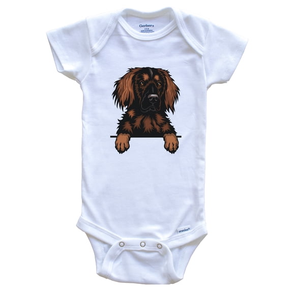 Small Munsterlander Dog Breed Cute Baby Bodysuit, 3-6 months white