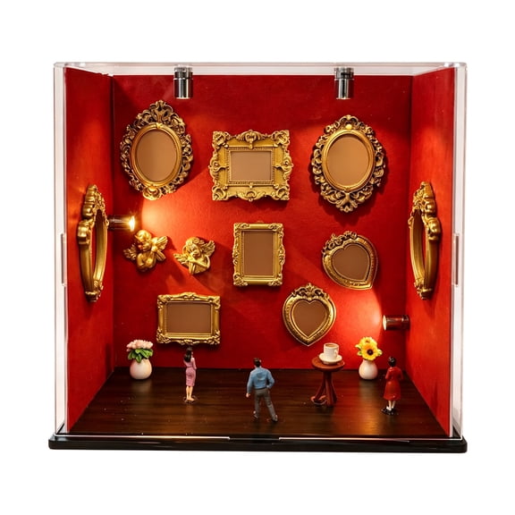 Small Museums Shadows Box Set Timelesses Memory with 3D Frame and Miniature Figurines Perfect for Home Decorating