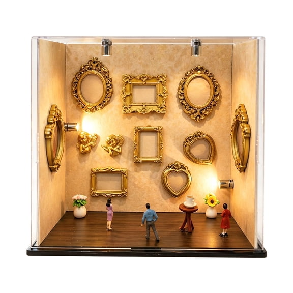Small Museums Shadows Box Set Timelesses Memory with 3D Frame and Miniature Figurines Perfect for Home Decorating