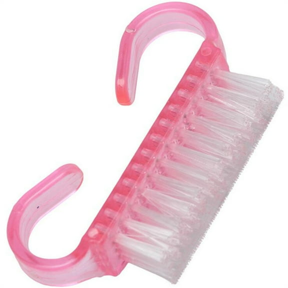 Small Nail Cleaning Brush with Angled Handle – Durable Manicure Pedicure Tool for Nail Art Care & Dust Removal