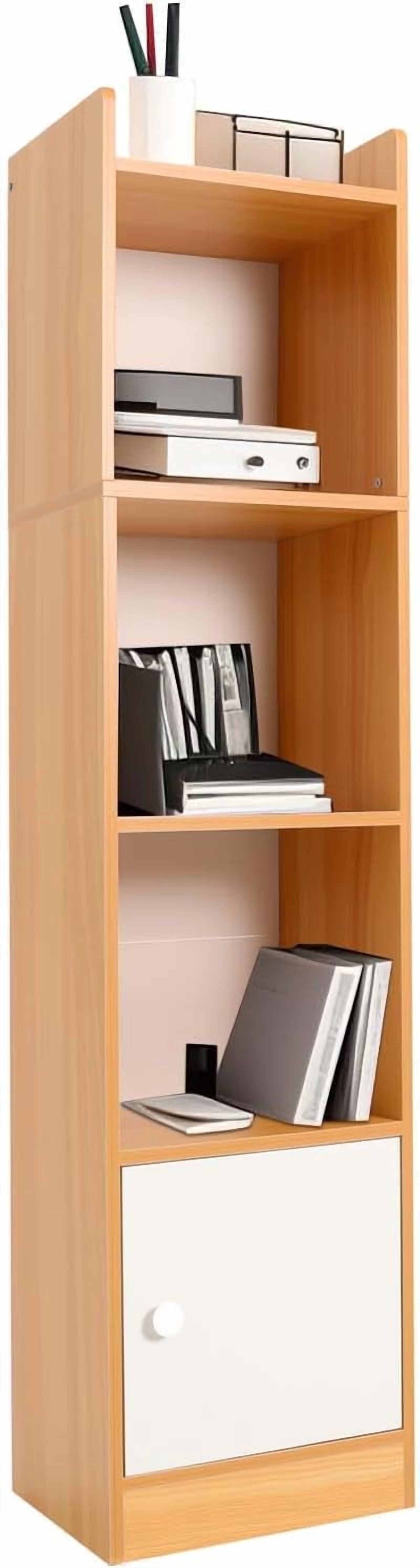 Small Narrow Corner Bookcase, 49 Inches Tall Gap Freestanding Storage ...