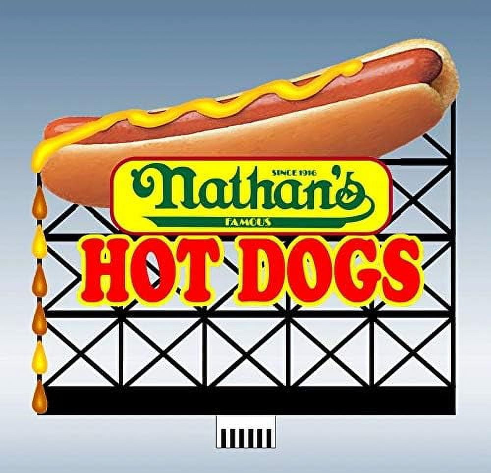 Small Nathan's Hot Dog Sign By Sign
