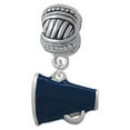 thumbnail image 1 of Small Navy Blue Megaphone - Large Rope with Cross Beads Charm Bead, 1 of 1