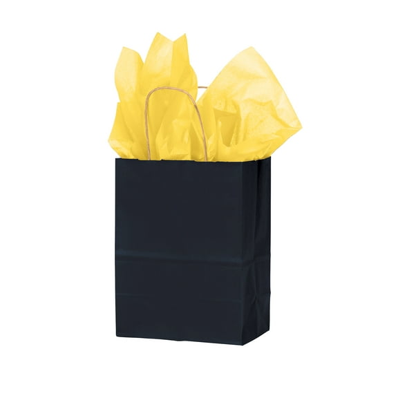 SSWBasics Small Navy Paper Shopping Bags - Case of 100
