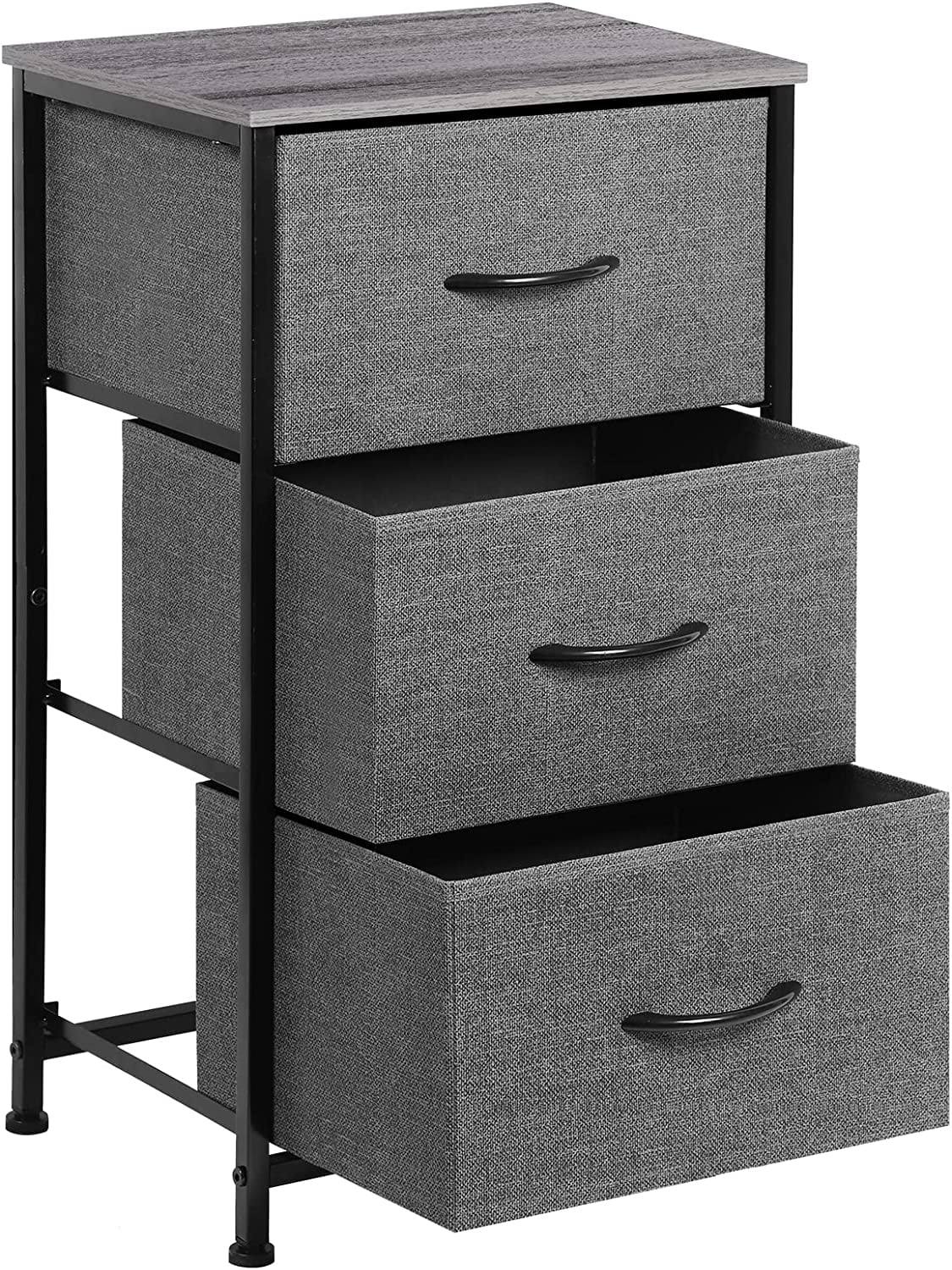 Simple Houseware Nightstands Dresser for Bedroom 3-Tier Organizer Drawer  Storage Tower, Grey - AliExpress