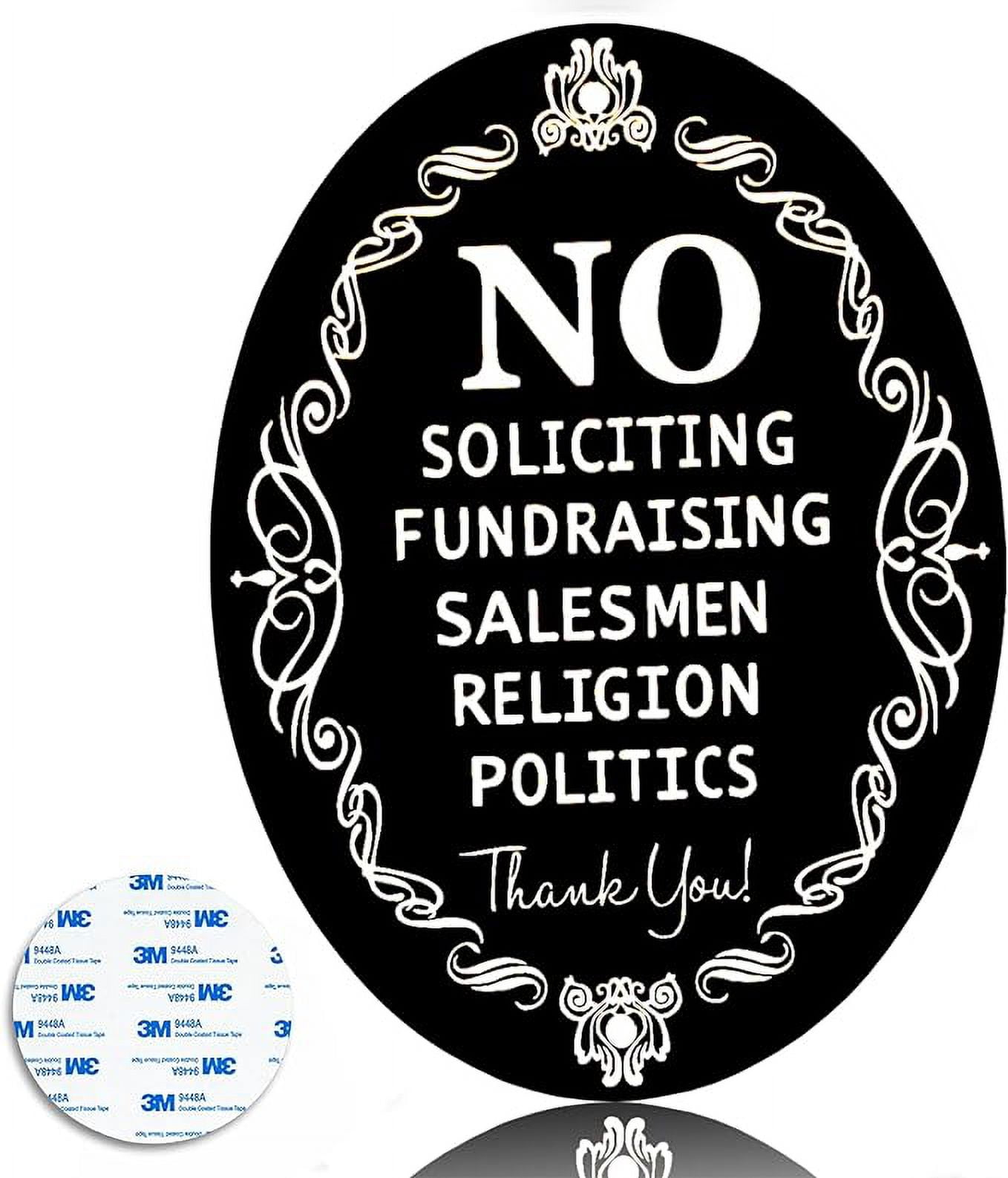 Small No Soliciting Door Sign for House Business, No Solicitors Sign ...
