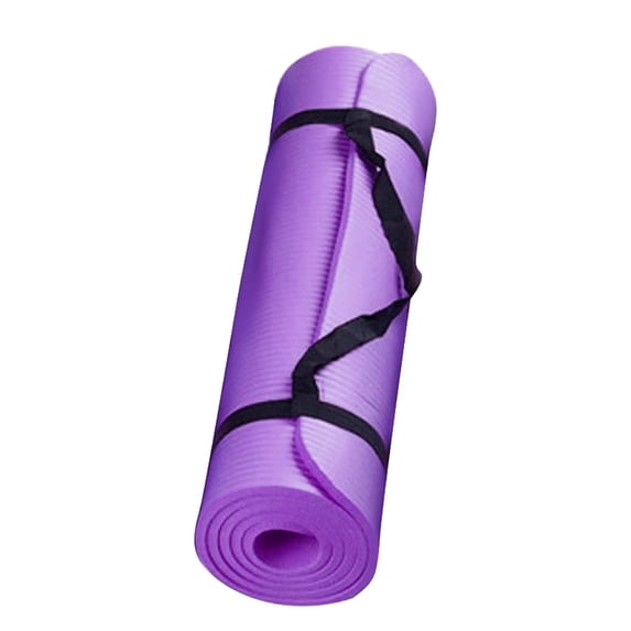 Small Non- Exercise Mat for Home Workouts - Compact Yoga and Pilates Mat with Easy-Clean for Stretching, Fitness, and Floor Exercises, Purple, 23.6"x9.8"x0.59"