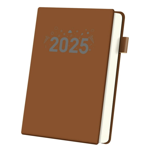 Small Notebook Hardcover Small Mini Notebook Journal 2025 Calendar Planner Notebook With Monthly & Weekly 80gsm Thick Paper 365-day Office Plan Notepad for Back to College,Office Supplies