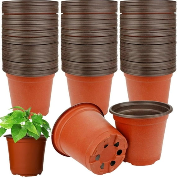 Small Nursery Pots, 100Pcs Plant Nursery Pots, Seedling Pots 4 inch, Seed Starting Pots, for Succulent Seedling Cuttings Transplanting