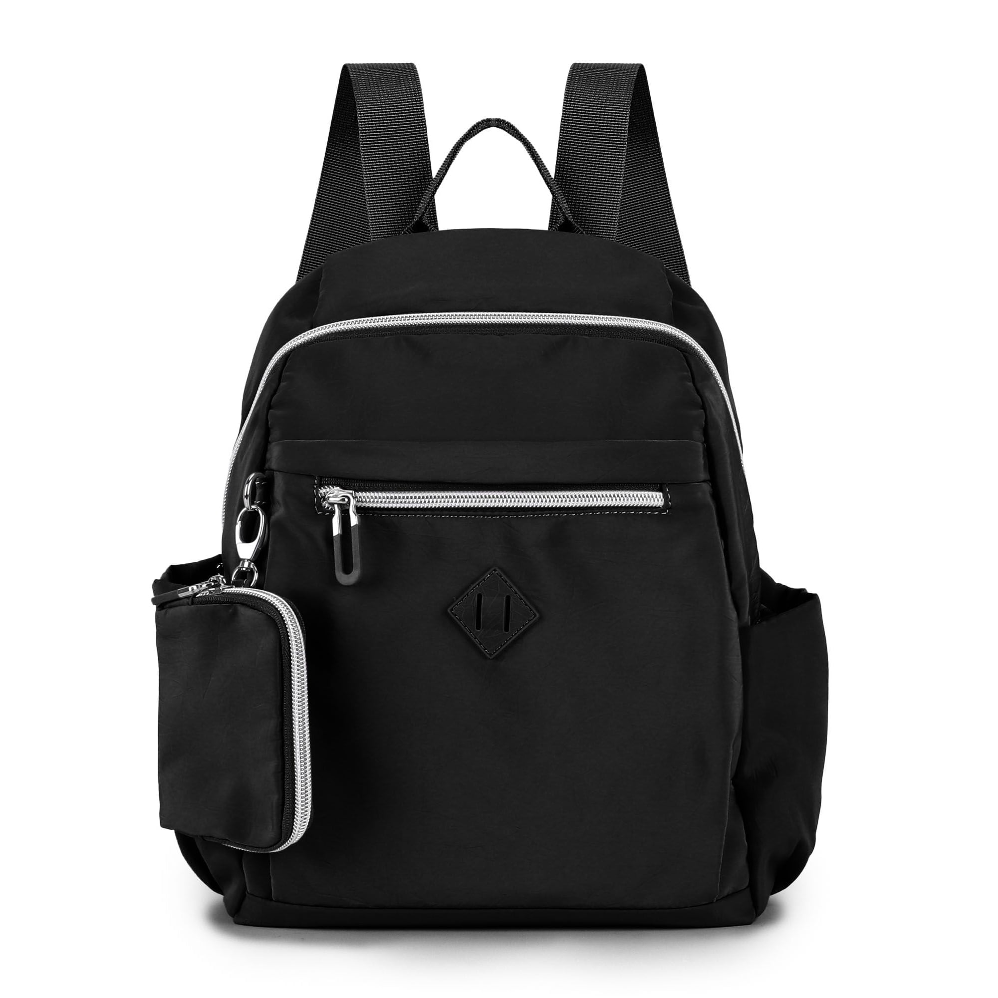 Small Waterproof Nylon Backpack Lightweight Fashion Casual Travel Daypack BAGOK Casual Nylon Black Backpack for School and College in  main image 3