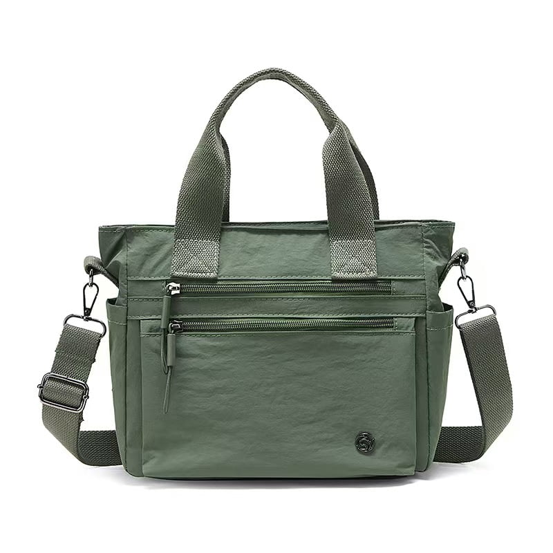 Small Nylon Tote Bag for Women Lightweight Crossbody Tote Handbag with Long Strap for Daily, Work, College & Travel