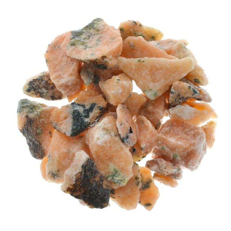 Small Orange Calcite Rough Rocks for Tumbling Dispelling Fear