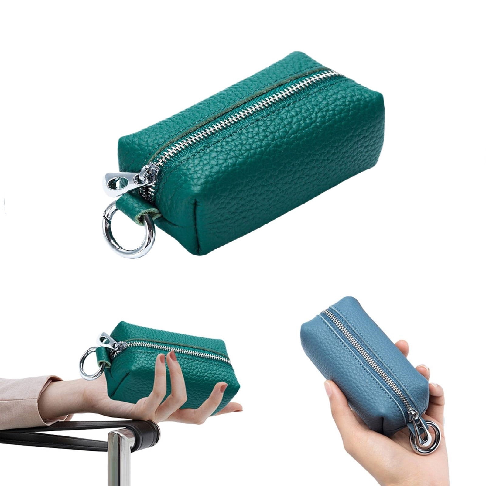 Small Organizer Wallet Clutch Bag Ecohintz Genuine Leather Key