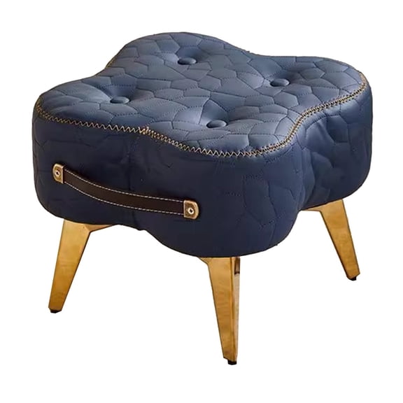 Small Ottoman Bench Upholstered Foot Stool For Couch Small Pouf Ottoman Footrest For Sofa Leather Vanity Chairs For Living Room Step Stool For Bedroom, Office, Entryway