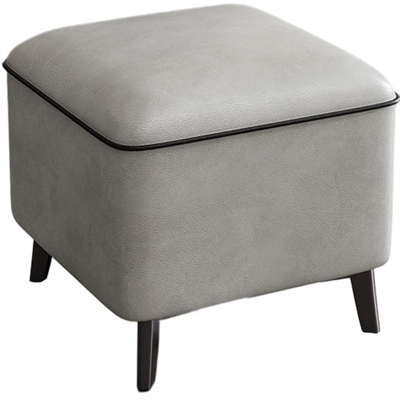 Small Ottoman Footrest Stool,Cube Foot Rest Stool,Leather Tufted Square Footrest Bench,Shoe Change Stool,For Bedroom, Living Room, Office,Entrance hall