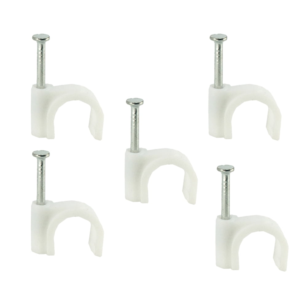 Small Outdoor Decor Cable Clips Electrical Wire Clamps Coaxial 100 Pcs