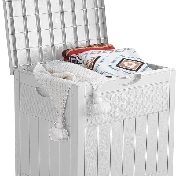 Small Outdoor Storage Box Waterproof, Lockable Secure Package Bin Delivery Box for Outside Front Porch, Patio Cushions Storage Box, Delivery Driver Snack Box for Porch