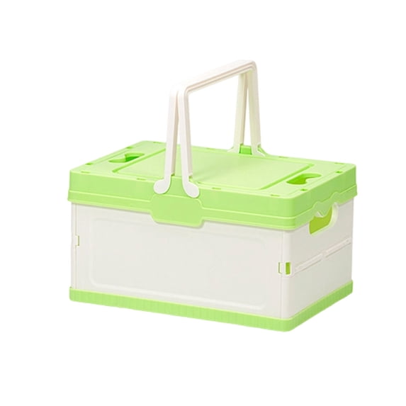 Small Outdoor Storage Container 25 cm x 17.2 cm x 14.6 cm Folding Polymer Vehicle Trunk Camping Picnic Household Container