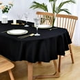 thumbnail image 1 of Small Oval Tablecloth 54 x 72 Inch Washable Fabric Table Cloth Solid Black Table Cover for Dining Wedding Party Banquet Tabletop Decoration, 1 of 6