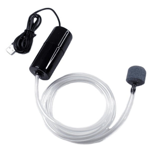 Small Oxygen Compressor Air Pumps For Aquariums USB Operated Quiet Aerator With Air Stone And 100cm Tube